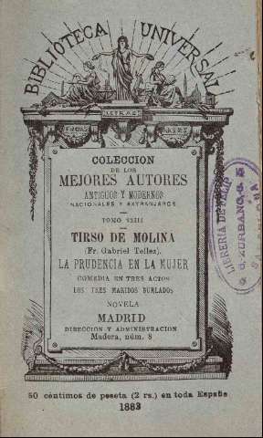 La prudencia en la mujer : comedia en tres... (1876)