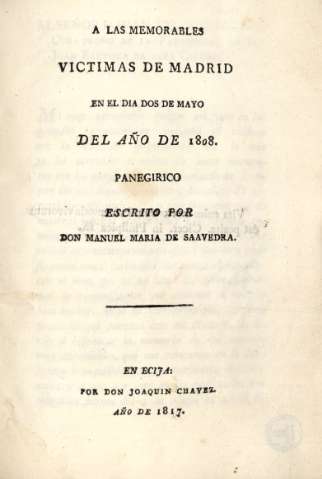 A las memorables víctimas de Madrid en el día... (1817)