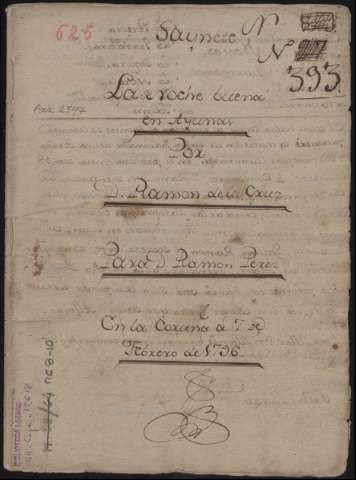 Saynete La Noche Buena en ayunas (1796?)