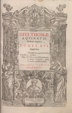 Divi Thomae Aquinatis ... tomus XVI