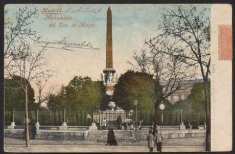 Madrid, Monumento del Dos de Mayo : [tarjeta... (entre 1900 y 1904)