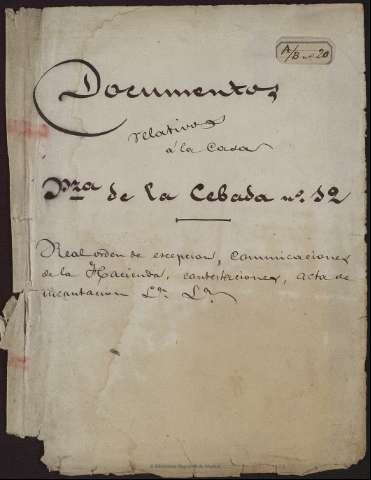 Documentos relacionados con la desamortización... (1649-1842)